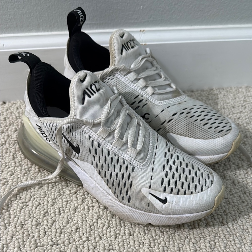 Nike Air Max 270 White and Black Sneakers